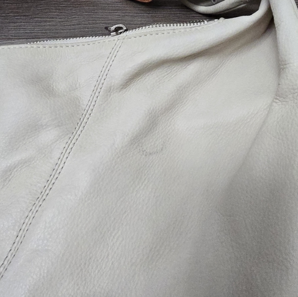 Christopher.kon Leather Slouchy Shoulder Bag Cream Tan Chic Streetwear Boho - Picture 8 of 16